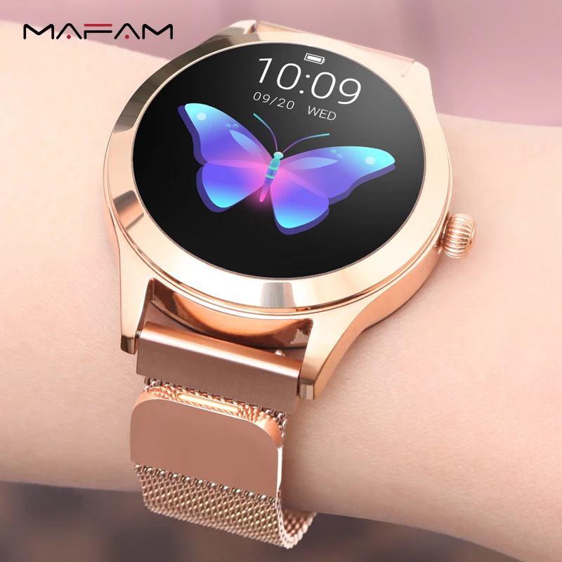 

MAFAM KW10 Smart Watch Women 2019 IP68 Waterproof Heart Rate Monitoring Bluetooth For Android IOS Fitness Bracelet Smartwatch