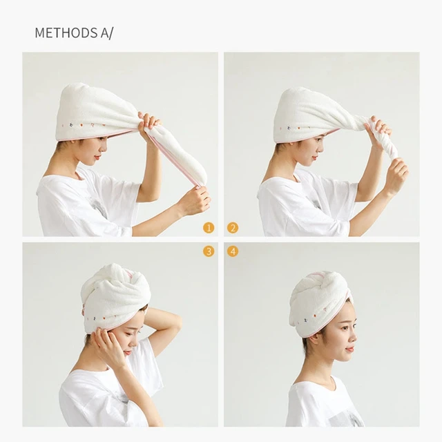 Quick Drying Microfiber Shower Cap Magic Hair Fast Drying Dryer Towel Bath Hat Dry Hair Cap
