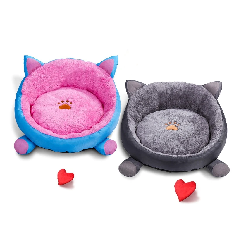 Кошка теплая кровать бархат Удобная Форма уха питомник для щенка Cama Gato Прекрасный мягкий Кот пещера дом для кошки