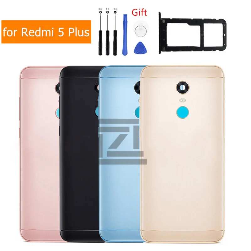 Задняя крышка аккумулятора для Xiaomi Redmi 5 Plus металлический корпус задней двери +
