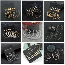 SOHOT, европейский бренд, большой круг, набор, для женщин, серьги-кольца, трендовые, Brincos, сочетание, золото, серебро, цвет, сплав, вечерние, ювелирное изделие