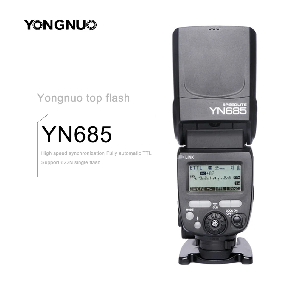 YONGNUO YN685 N/C Flash HSS 2.4G GN60 Wireless Master/Slave Speedlite TTL Speedlight for Canon Nikon Camera 5D4 60D 70D D600 D80