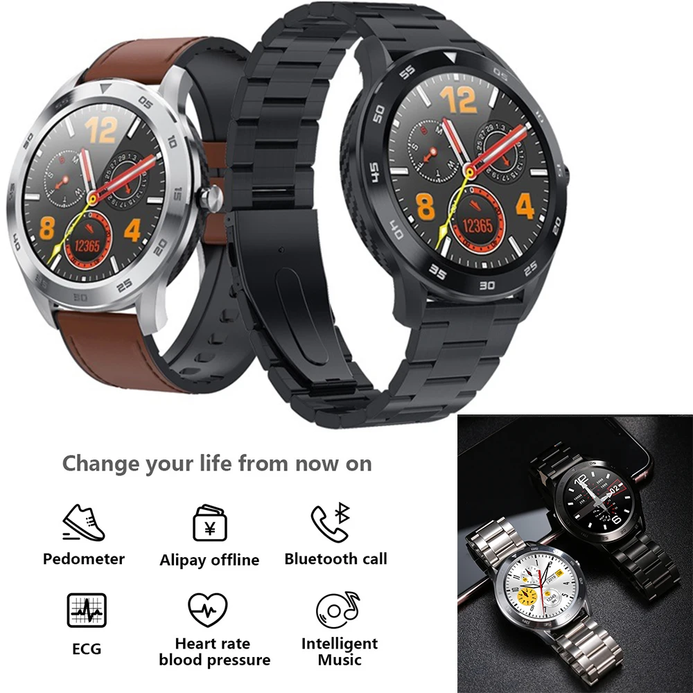 DT98 SmartWatch мужские умные часы с пульсометром шагомером напоминанием о вызове NFC Alipay