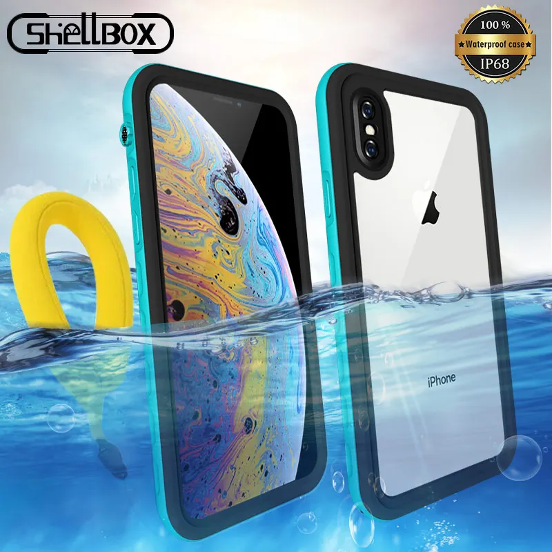 Водонепроницаемый подводный чехол Shellbox для iPhone 11 Pro Max XR XS 6S 8 7 Plus Ударопрочный
