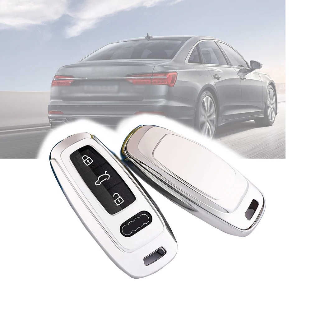 

Soft TPU Protection Key Shell Car Key Case Cover For Audi A6 C8 A7 A8 2018 2019 Key Shell