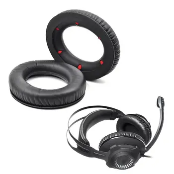 

1Pair wire Headphone Ear Pads earphone Headphone Round PU Leather Ear Cushions for HyperX Cloud Revolver S Headphone