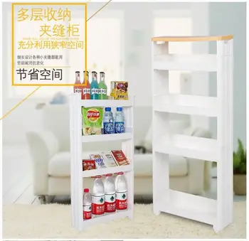 

Toilet bathroom gap storage rack kitchen narrow cabinet refrigerator washing machine toilet gap shelf floor type