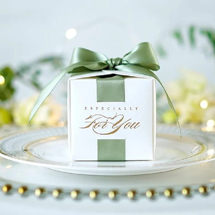 

Square Paper Candy Boxes Wedding Favors bonbon Gift Box Packaging Chocolate Goodie Gifts Bags Party Decoration cajas de regalo