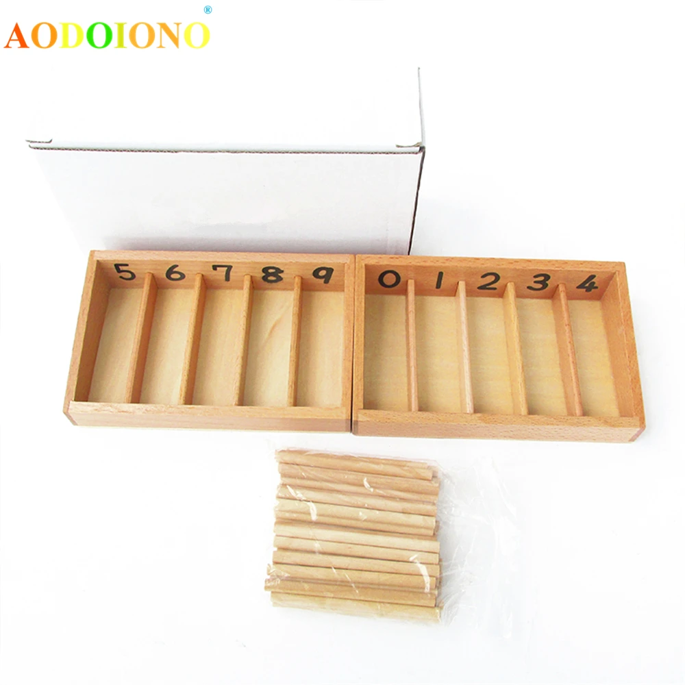 Montessori Wood Spindle Box 4