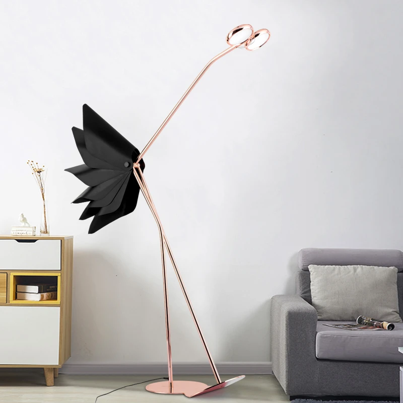 Nordycki kreatywny strusia lampa podłogowa nowoczesne regulowane  oświetlenie do sypialni i salonu Concor dekoracje Led lampy stojące|Lampy  podłogowe| - AliExpress