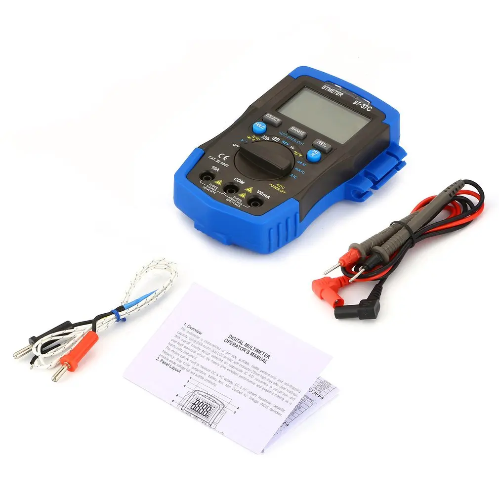 BTMETER DC/AC мини цифровой мультиметр BT-37A/B/C/K 1999-6000 Сопротивление Емкость Частота Рабочий цикл тестер NCV метр инструменты - Цвет: BT-37C
