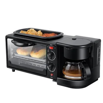 

3 In 1 Electric Breakfast Machine Multifunction Coffee maker frying pan mini oven household bread pizza oven frying pan