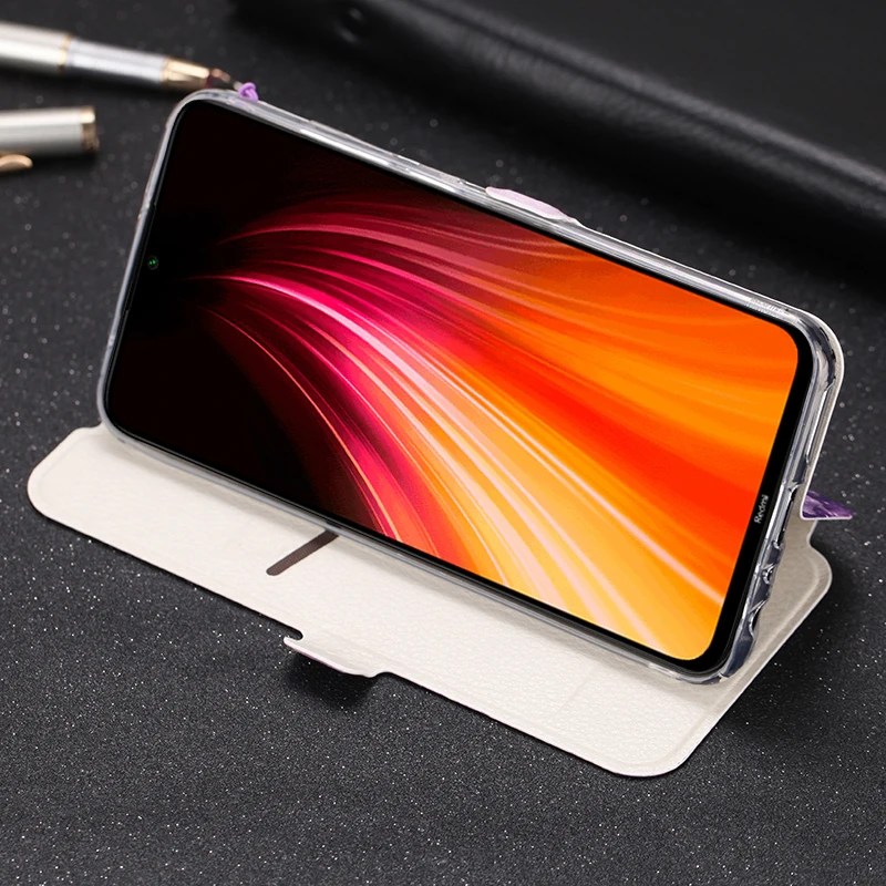 Для Xiao mi Red mi Note 8 7 6 5 Pro милый раскрашенный флип-кошелек с подставкой кожаный чехол красный mi 8A 8 mi 9 8 mi A2 Lite 6X Чехол-книжка