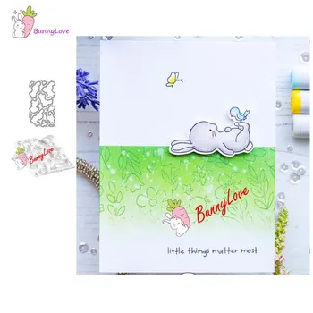 

2020 NEW Cute rabbit Metal cutting dies and Clear Stamps Transparent Silicone Seal for DIY scrapbooking