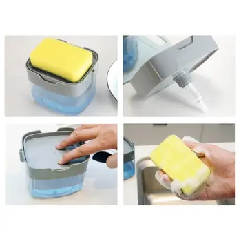 

2-in-1 Pump Soap Dispenser Box and Sponge for Kitchen Dish Soap and Sponge Case