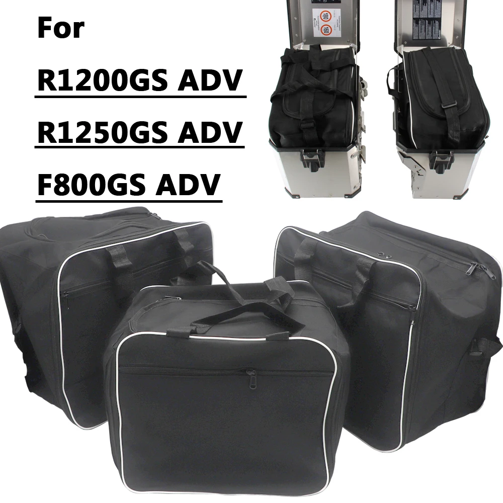 For BMW R1200GS Adv Black Inner Bags R 1200 GS adventure WATER-COOLED 2013- Motorcycle Luggage Bags