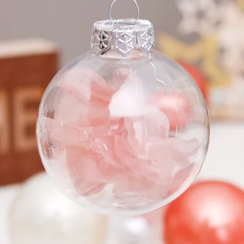 

30pcs Christmas Tree Pendant Transparent Hanging Ball Ornament Assorted Color