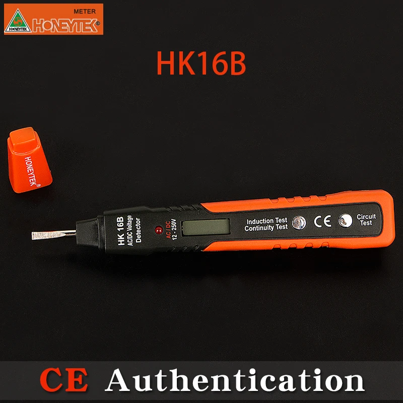 HONEYTEK HK16A/B Бесконтактный индукционный тест-карандаш AC/DC Детектор напряжения тест er ручка индукционный тест непрерывный тест ручка 64 V-600 V