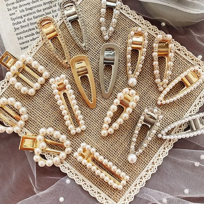 1 PC Pearl Geometric Rectangle Water drop Hairpins Metal Gold Color Hair Clips Crystal Elegant Hair 1 1 PC Pearl Geometric Rectangle Water drop Hairpins Metal Gold Color Hair Clips Crystal Elegant Hair 1