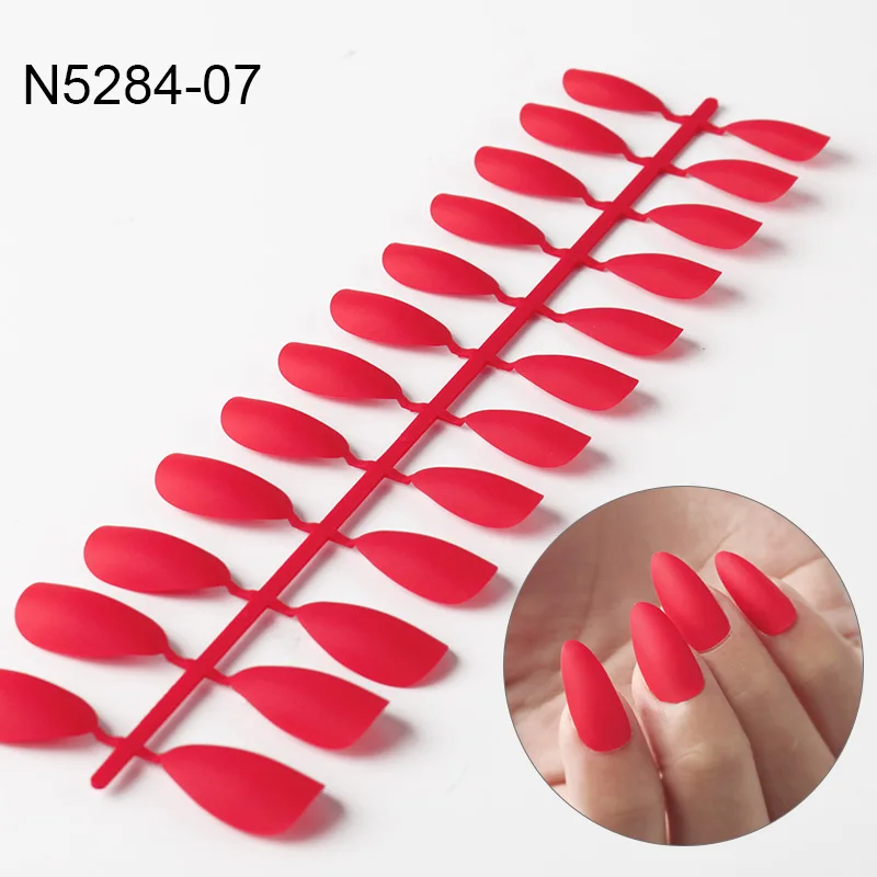 24PCS/Pack Fake Nails Nail Art Manicure Tips For False Nail Art Decoration Forms Extension Manicure Art False Nails faux ongles