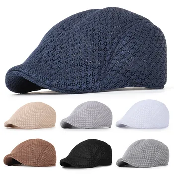 

Beret female summer new unisex beret cap outdoor sun ventilating hat brim hat ladies men's fashion simple beret 2020 wholesale