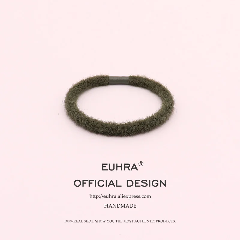 EUHRA, 9 цветов, осенние и зимние плюшевые эластичные резинки для волос для девочек, женщин, детей, эластичные резинки