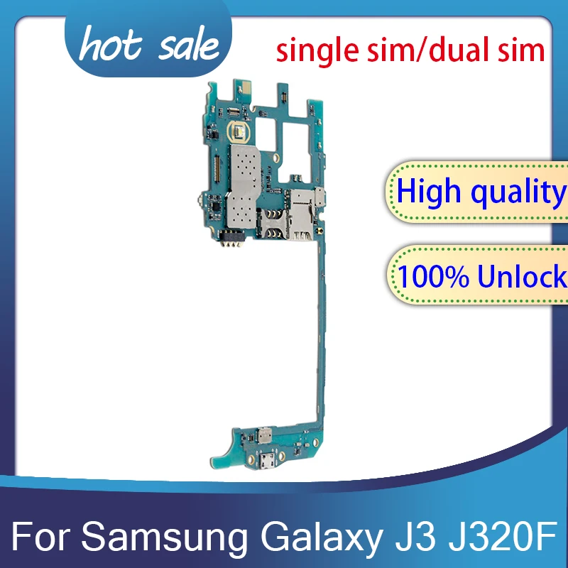 Материнская плата с одной sim картой/двумя Sim картами для Samsung Galaxy J3 J320F европейская