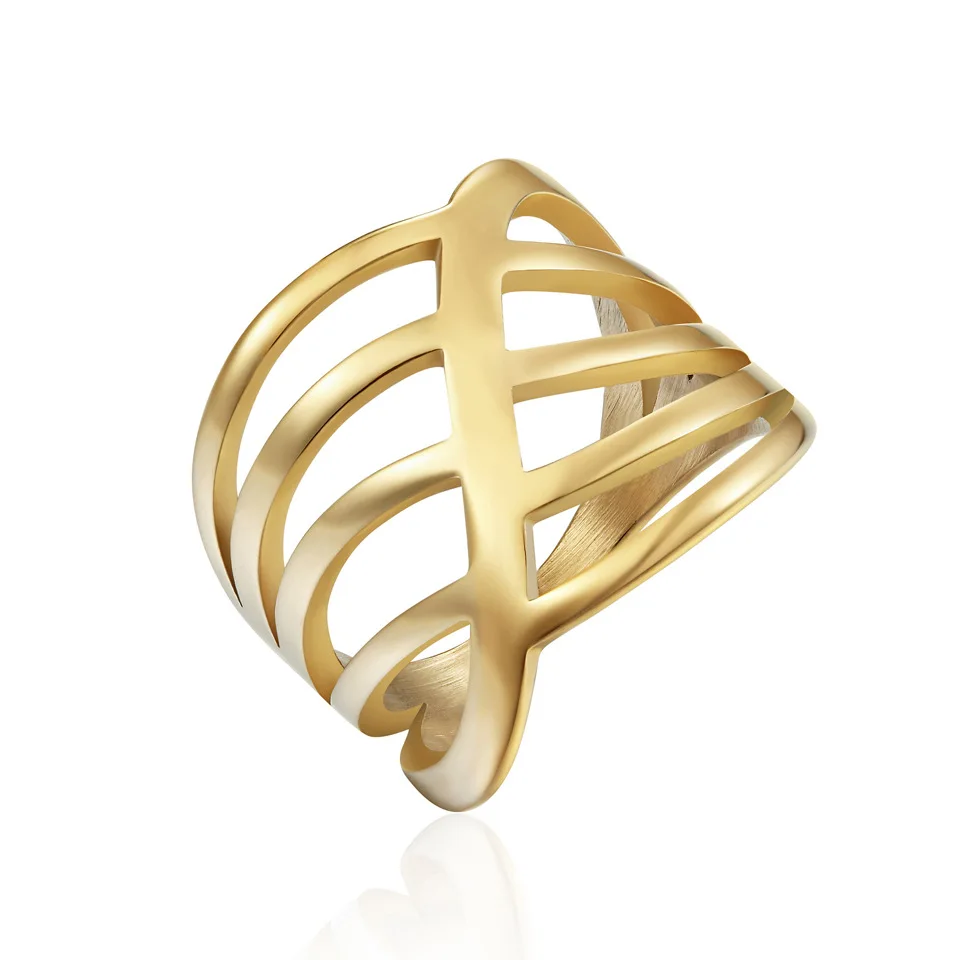 

Irregular Shape Titanium Steel Ring Fashion Street Snap Personality Ring Men And Women Rings