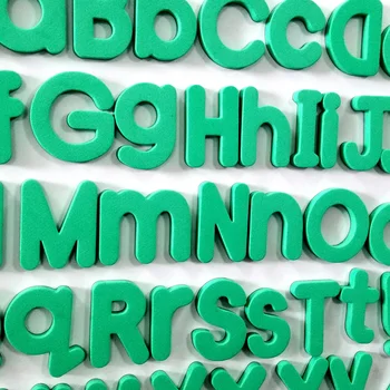 

DEDUO Home Decor 124pcs DIY Nordic Creative Fridge Magnetic Sticker EVA Wall Decoration Magnet Foam Alphabet Upper Lower Green