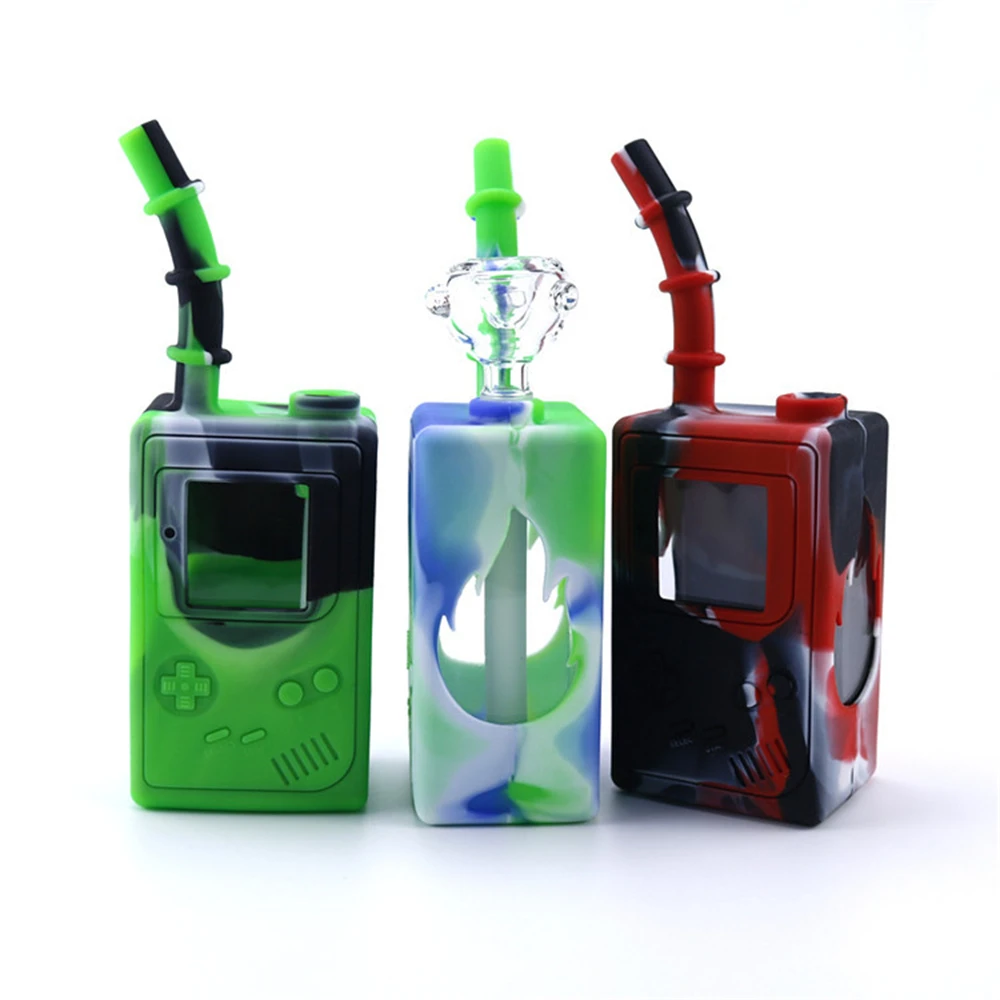 Smoking PlayStation Bong Glass Hookah Accessories Oil Burner Set Dry Herb Flowers Tobacco Pipes