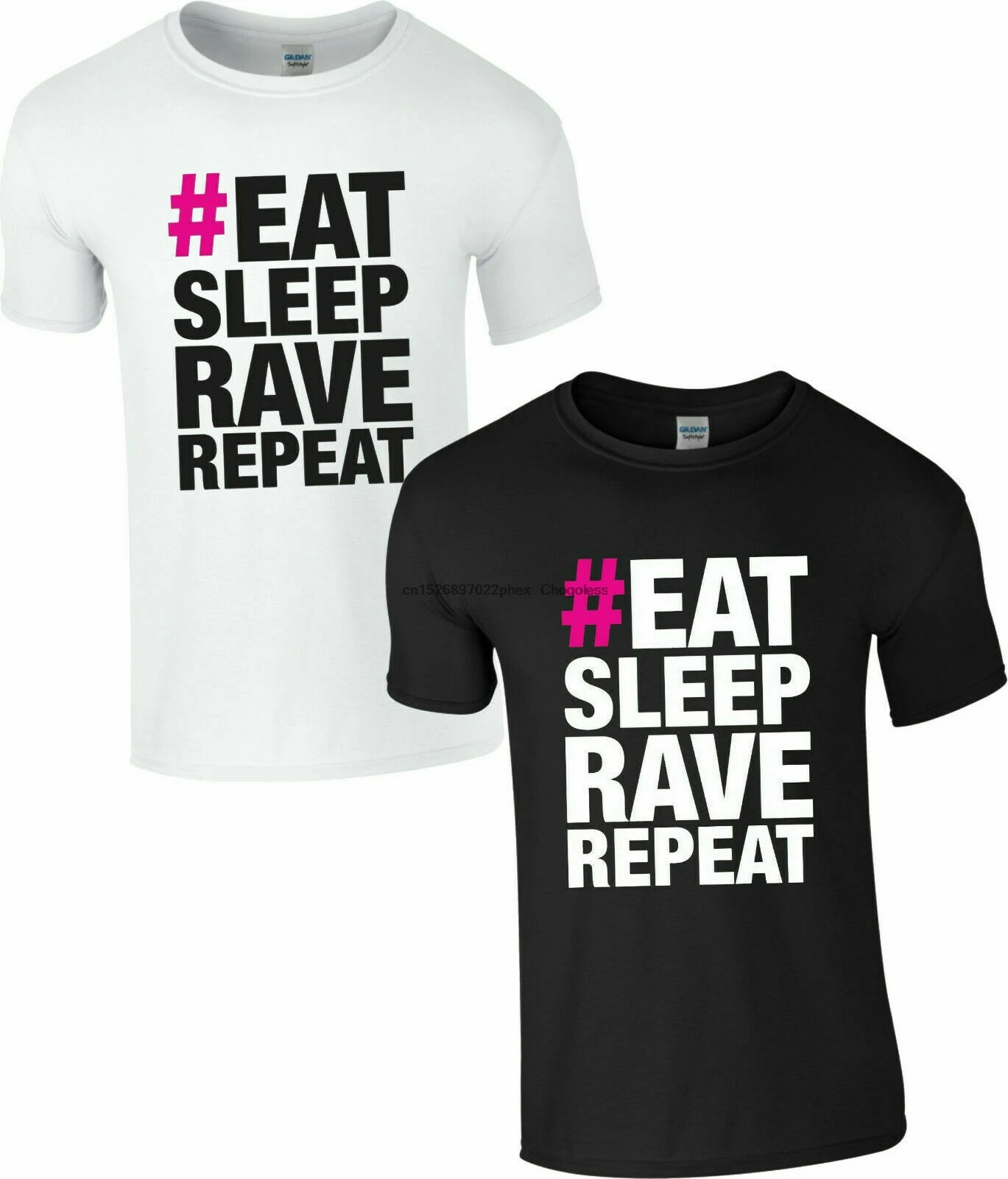 Футболка с надписью EAT SLEEP RAVE REPEAT футболка унисекс для танцев и вечевечерние |