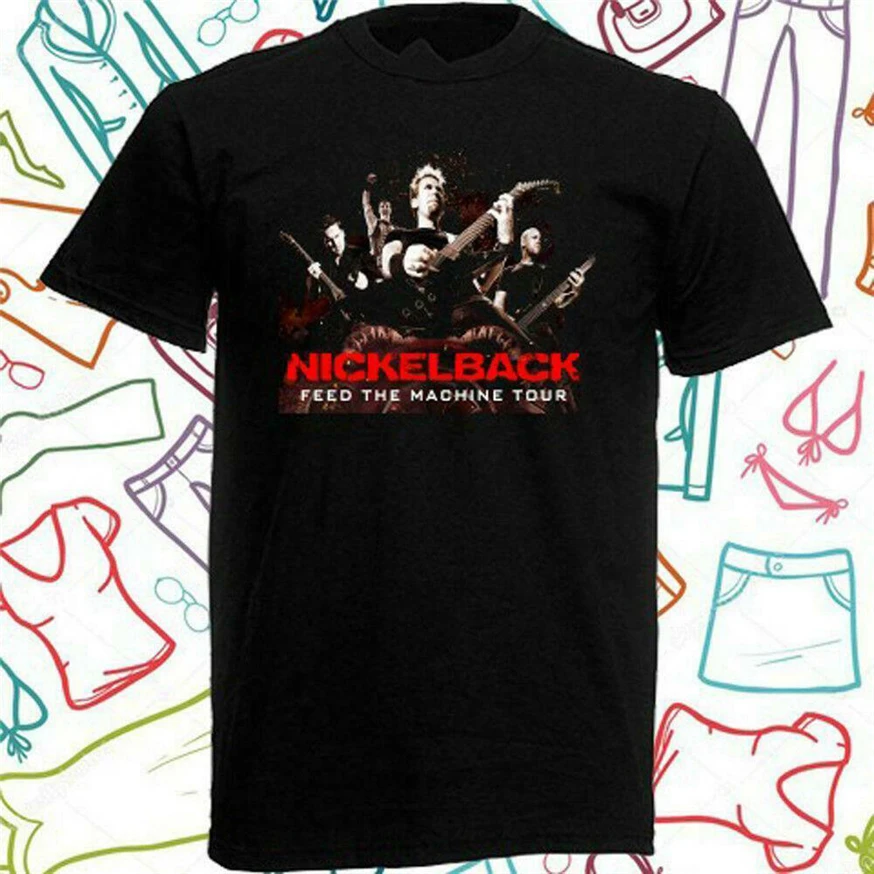 Новинка Nickelback Feed The Machine Tour Мужская Черная Футболка размер S M L XL 2XL 3XL футболка с
