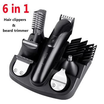 

6 IN1 hair clippers barber profesional bear trimmer for men Body face nose hair cut machine haircut rechargeble tondeuse cheveux