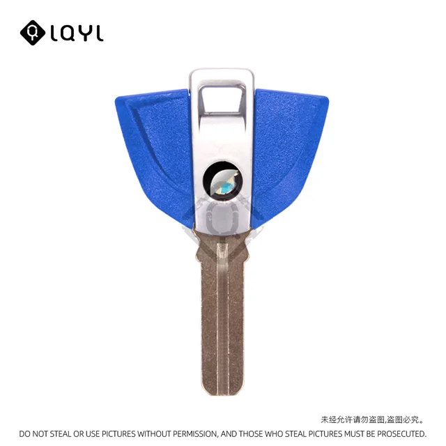 LQYL New Blank Key Motorcycle Replace Uncut Keys For BMW F800R K1300GT K1200R R1200RT K1300R F650GS F800GS S1000RR R1200GS R1150 1 PCS Blue