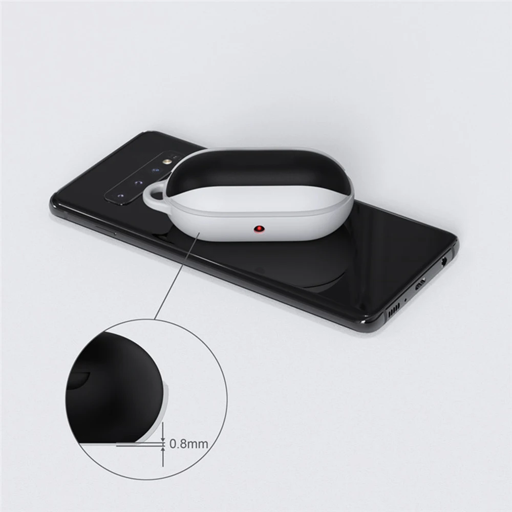 For Samsung Galaxy Buds Bluetooth Headset Liquid Silicone Case with Hook Luminous with The Night Light Earphone Accessories