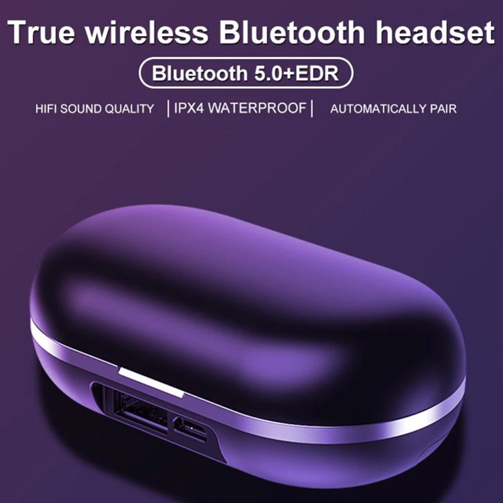 ZLT-01 наушники-вкладыши TWS с Портативный Кнопка Управление Bluetooth 5,0 стерео Беспроводной наушники спортивные наушник с зарядный чехол