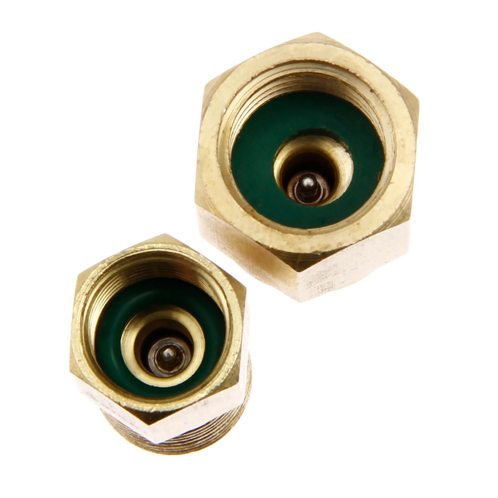 캔 탭 진공 펌프 오일 인젝터 충전 1/4 SAE 1/2 ACME 에어컨 도구, R134a 및 R22 어댑터 2 개, 밸브 코어 포함