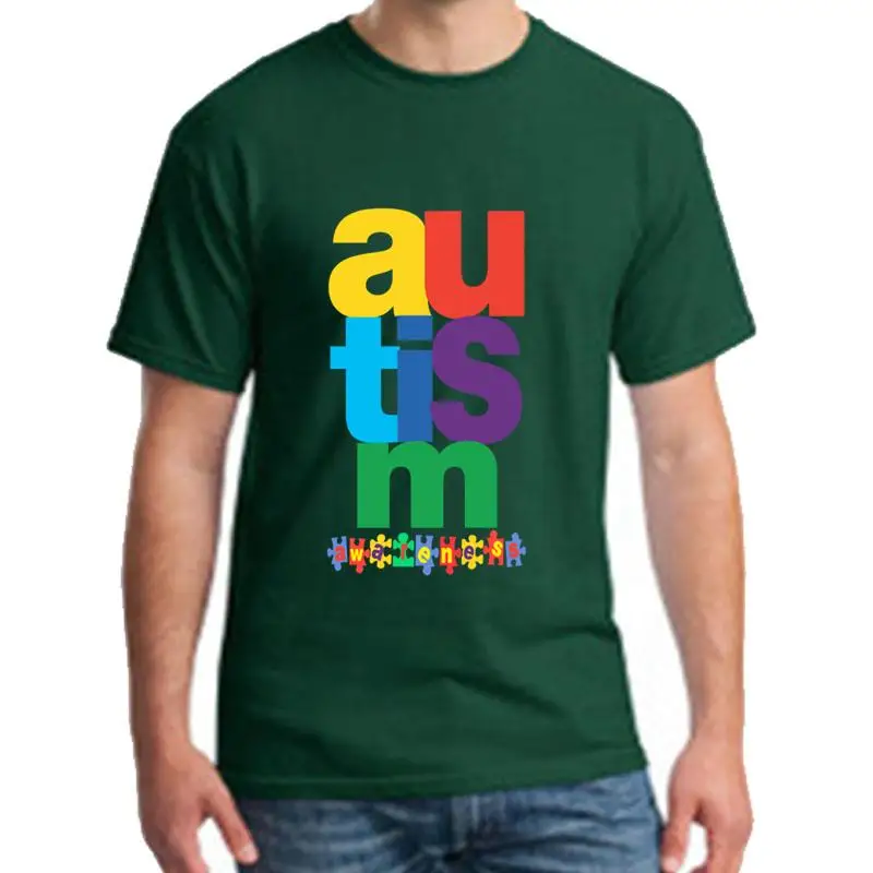 

Custom Autism Awareness t-shirt XXXL 4Xl 5XL Famous Novelty streetwear men and women tshirts O-Neck Popular