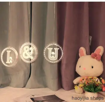 

New lamp wedding etiquette lamp birthday night light INS hot LED decorative light English letter fashion