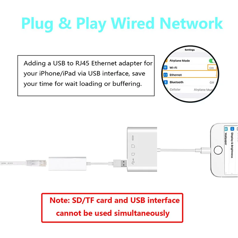 4 в 1 кард-ридер адаптер для SD TF USB порт зарядки для iPhone Тип C OTG Android передача фото на телефон карта памяти