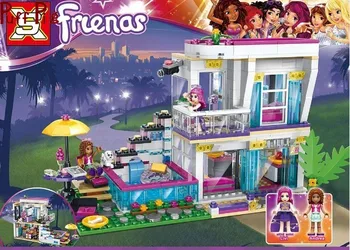 

760pcs Friend Series Livi's Pop Star House Compatible Building Blocks Christmas Toys for Girl Children