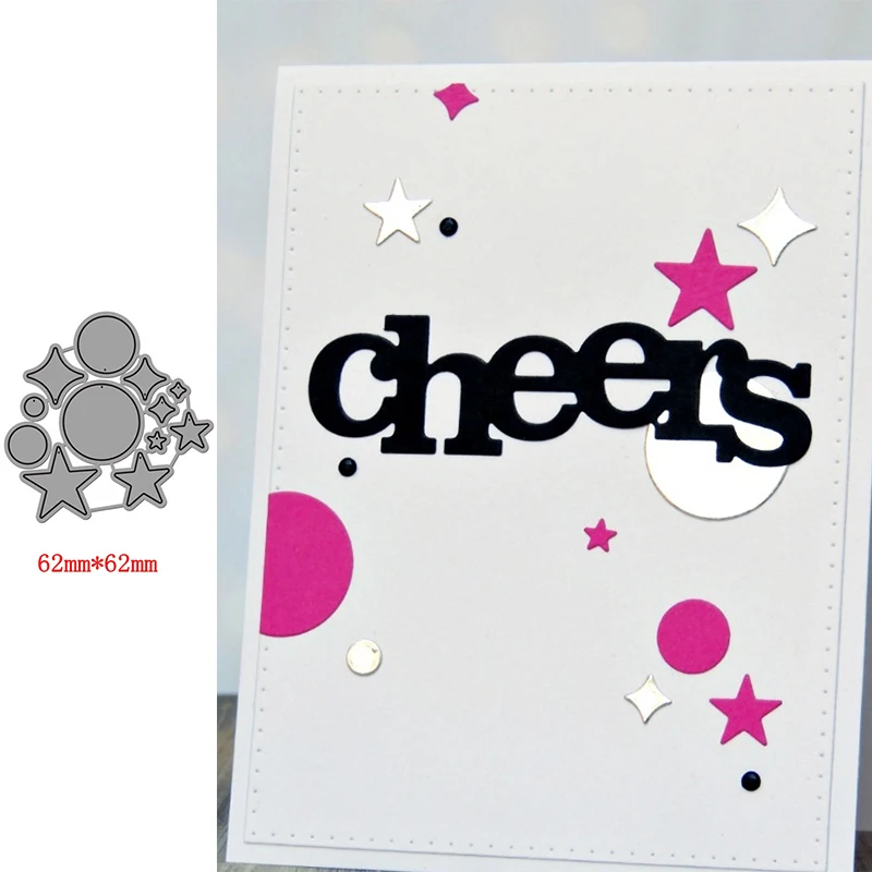 

Beautiful Popular Circle Stars Suit Decoration Metal Steel Cutting Dies For DIY Scrapbooking Paper Cards 2019