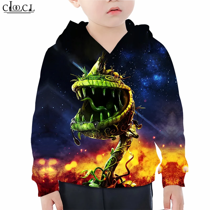 kids Hoodies 14 Толстовка с капюшоном для мальчиков и девочек с 3D принтом «Растения против Зомби»; детская толстовка с длинными рукавами с изображением зомби; Топы в стиле Харадзюку для подростков - Color: kids Hoodies 14