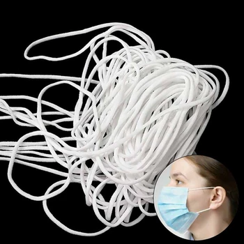 

3mm Mask Elastic Rubber Band Mask Ear Hanging Rope Round Elastic Band DIY Craft Sewing Garment Accessories