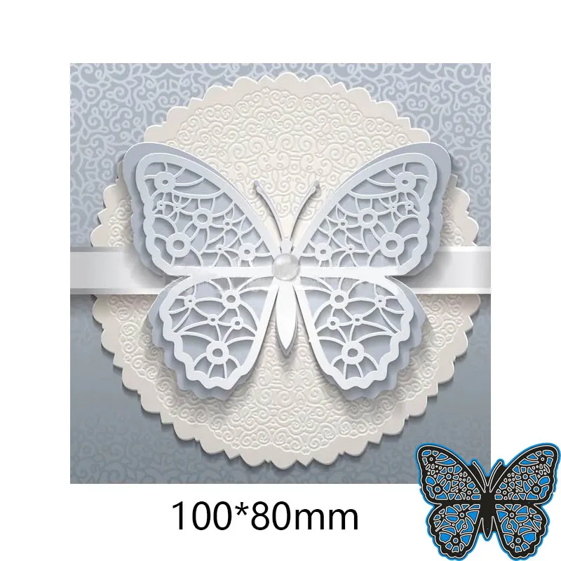 

100*80mm New Metal Cutting Dies hollow butterfly Stencils for DIY Scrapbooking Paper Cards Craft Making Craft Decoration