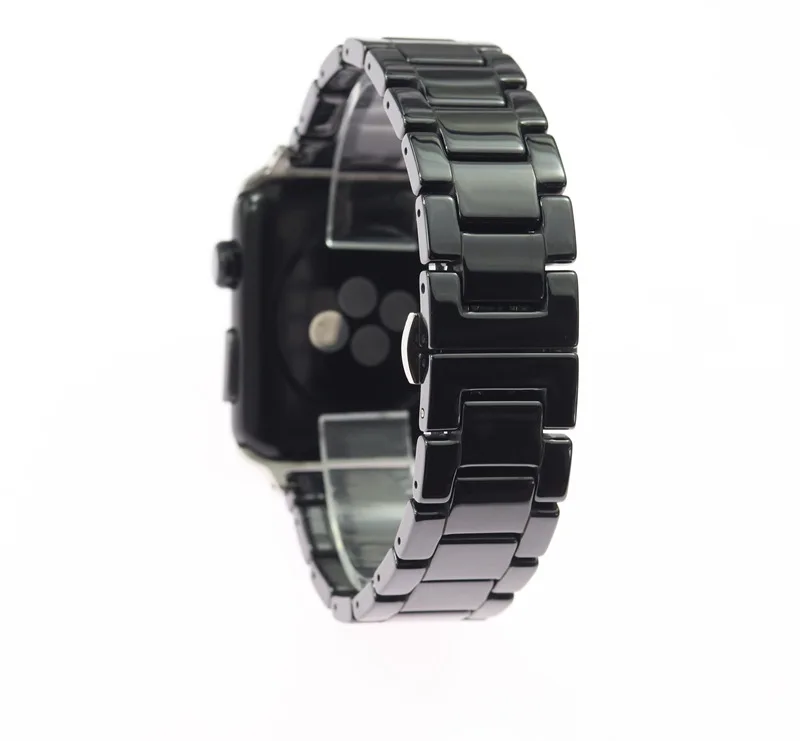 Для Apple Applewatch234 S IWatch часы три лампы бусины черно-белые керамические 22 мм ремешок цепь