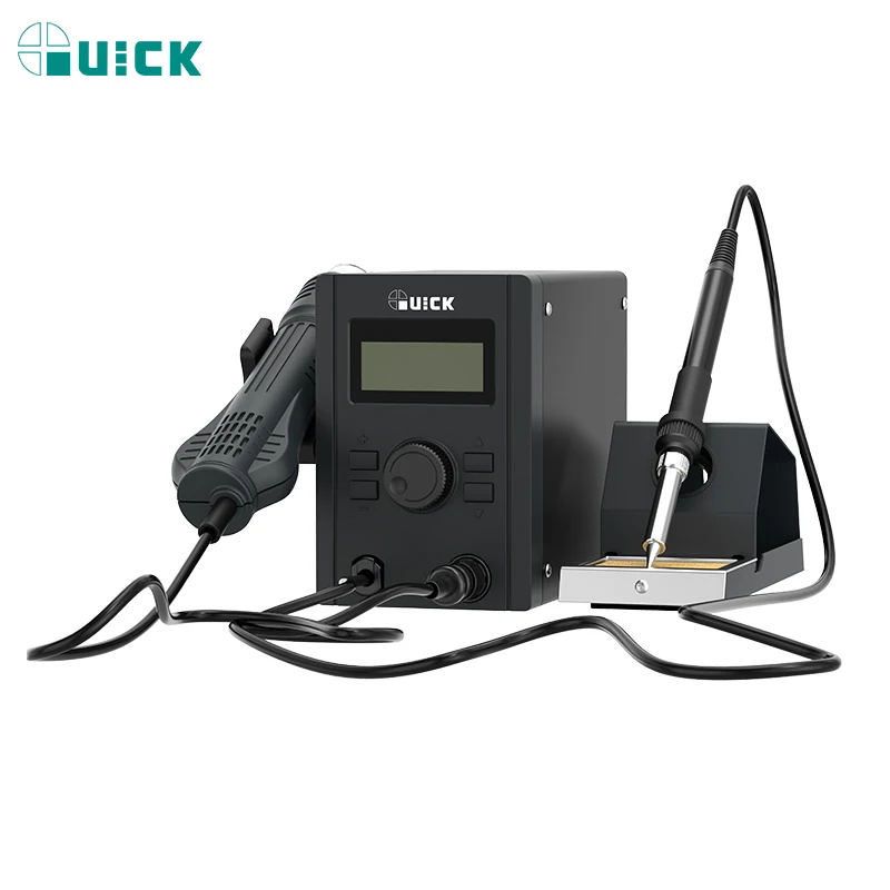 

QUICK 715 Electric Heating Tools 2 in 1 Hot Air Gun and Soldering Iron Digital Display Soldering Station Heat Gun Soldering Tool