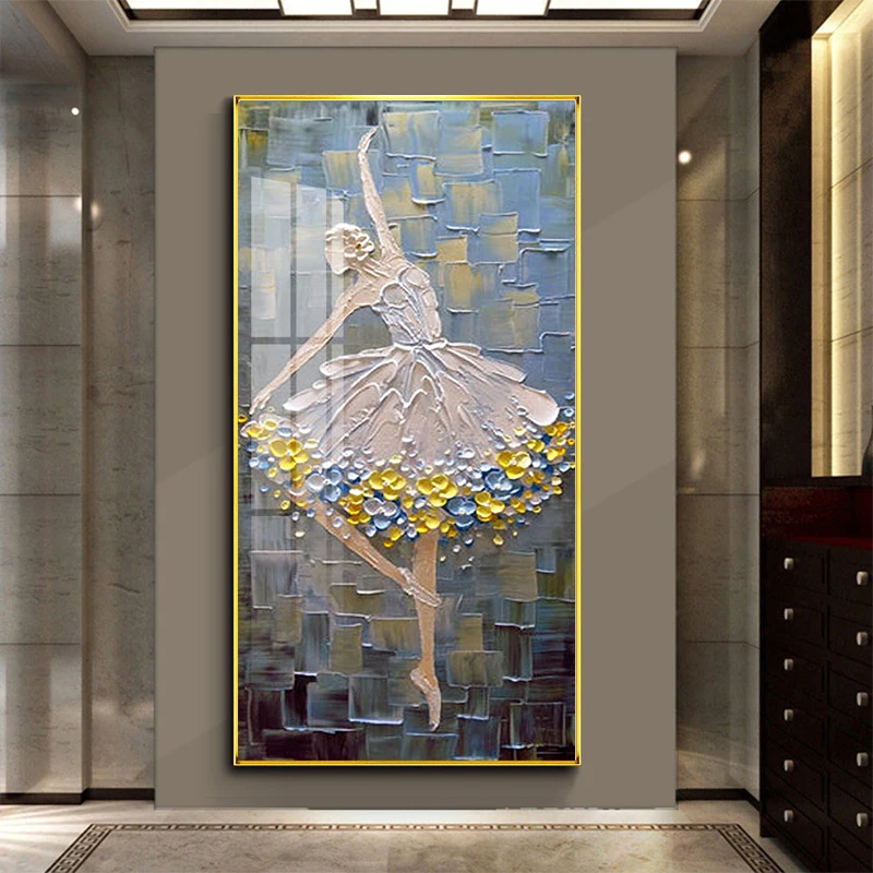 

Youran New Arrival Full Drill Diy Diamond Mosaic Hand Painted Beads Painting Ballet Dancer Abstract Home Decorative Picture