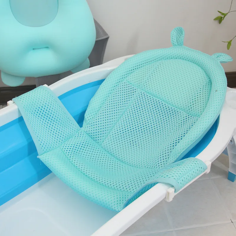 Portable Baby Shower Grid Cushion Bed Babies Infant Bath Pad Non-Slip Bathtub Mat Newborn Safety Security Seat | Мать и ребенок