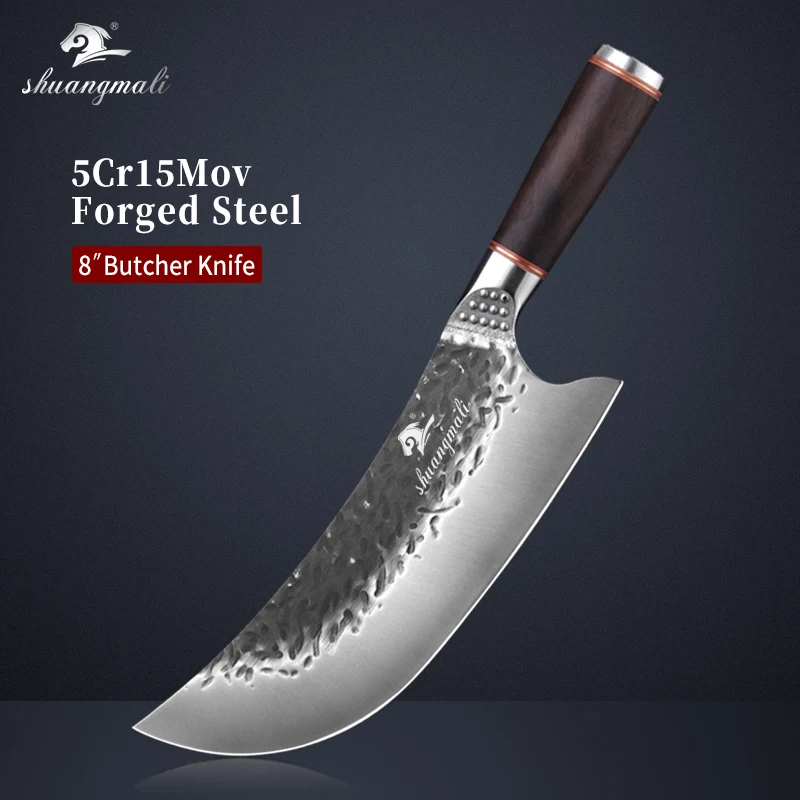 Shuangmali профессиональный нож мясника 5Cr1 5MoV шеф-нож из нержавеющей стали Мясницкий